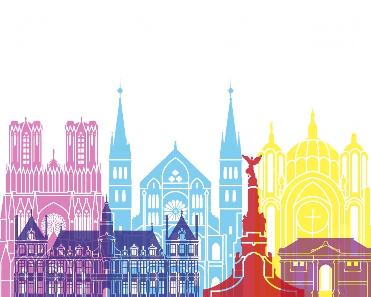 Skyline-Reims Reims illustrée