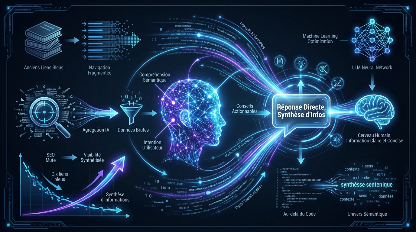 Intelligence artificielle générant une synthèse d'informations textuelles